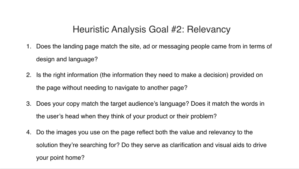 Goal #2 of heuristic evaluation UX