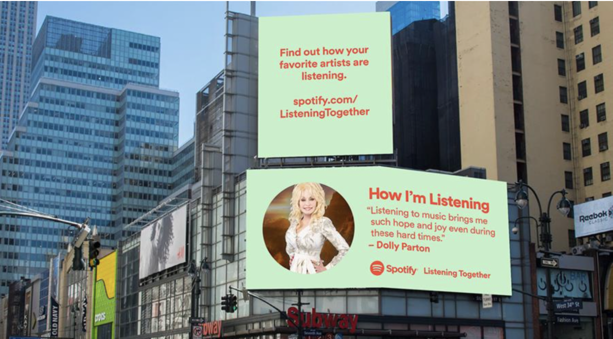 Spotify ad featuring Dolly Parton and being used as a clever example of a customer retention strategy